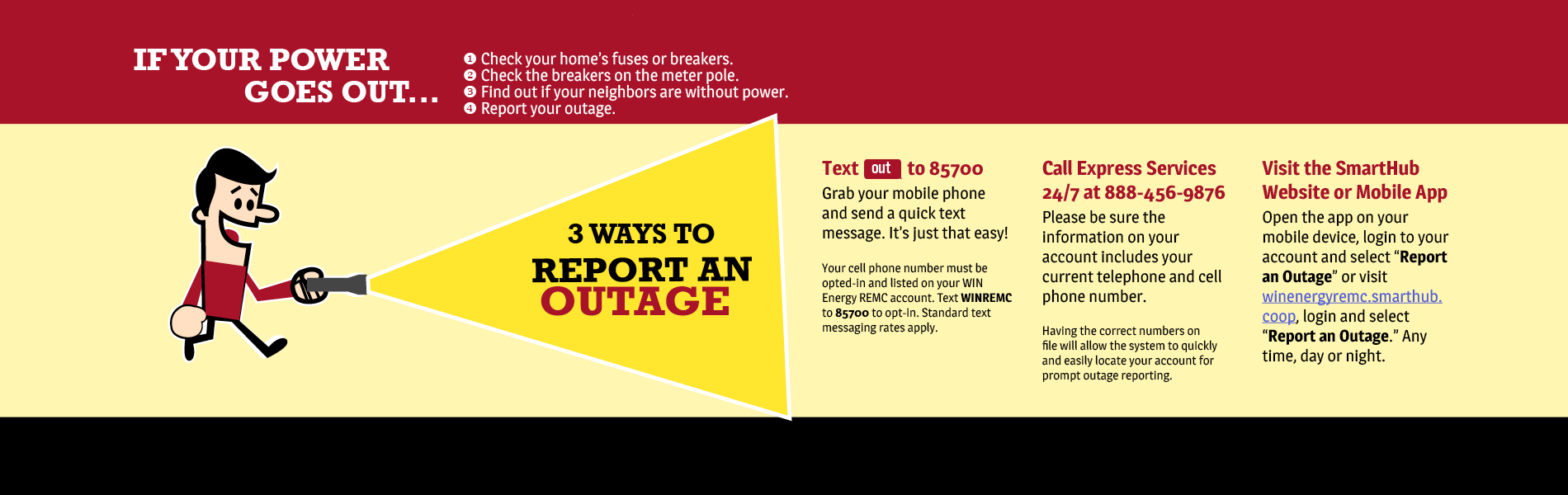 Learn about different ways to report your outage!