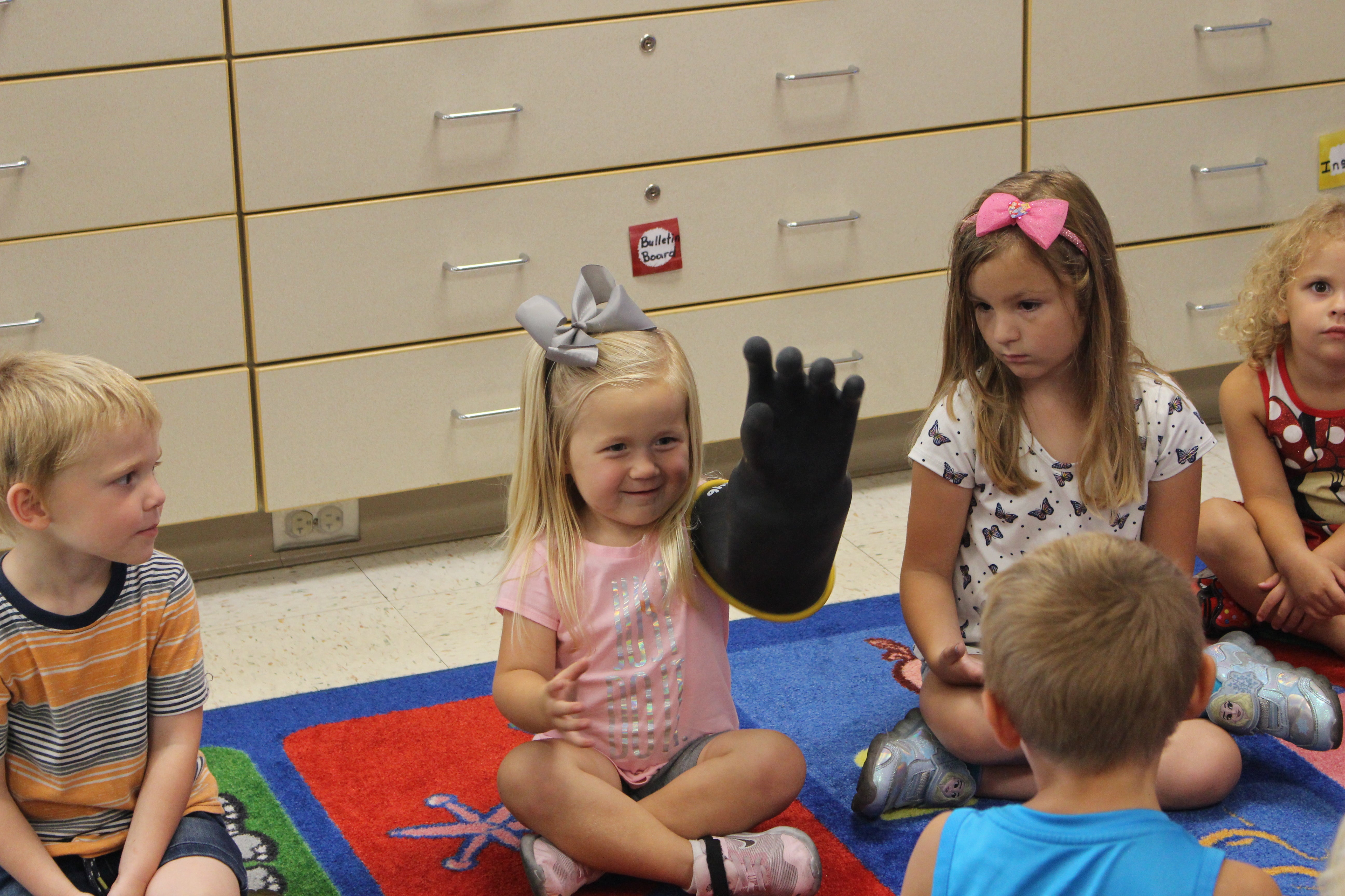 girl with glove